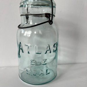 Atlas E-Z Seal blue mason jar